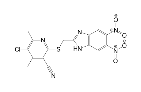 5-Chloranyl-2-[(5,6-dinitro-1H-benzimidazol-2-yl)methylsulfanyl]-4,6-dimethyl-pyridine-3-carbonitrile