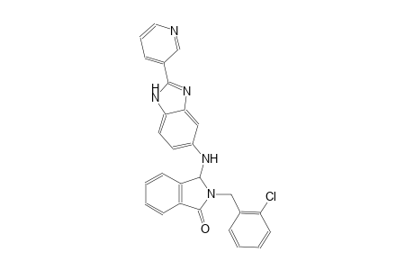 1H-isoindol-1-one, 2-[(2-chlorophenyl)methyl]-2,3-dihydro-3-[[2-(3-pyridinyl)-1H-benzimidazol-5-yl]amino]-