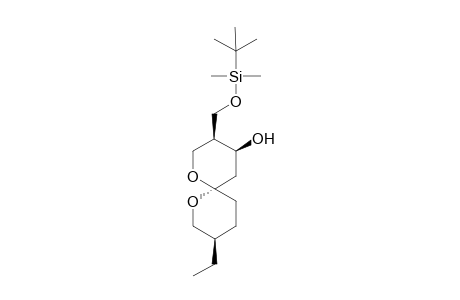 (3S(*),4S(*),6R(*),9R(*))-3-[(t-Butyldimethyl)siloxy]methyl-9-ethyl-1,7-dioxaspiro[5.5]undecan-4-ol