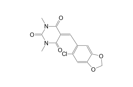 2,4,6(1H,3H,5H)-pyrimidinetrione, 5-[(6-chloro-1,3-benzodioxol-5-yl)methylene]-1,3-dimethyl-