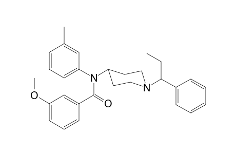 N-3-Methylphenyl-N-[1-(1-phenylpropyl)piperidin-4-yl]-3-methoxybenzamide