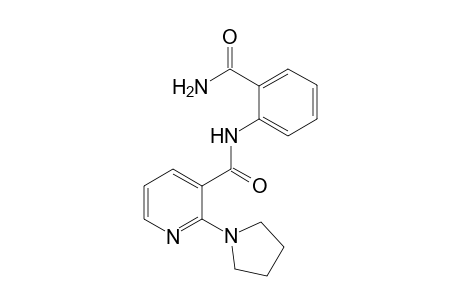 N-(2-carbamoylphenyl)-2-(pyrrolidin-1-yl)pyridine-3-carboxamide