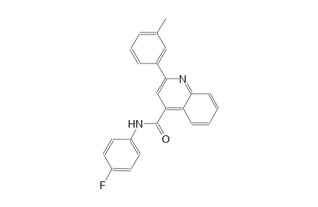 N-(4-fluorophenyl)-2-(3-methylphenyl)-4-quinolinecarboxamide