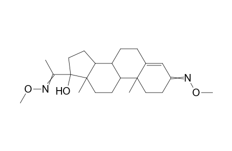17.alpha.-hydroxyprogesterone 3,20-bis(o-methyloxime)