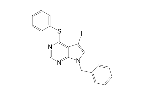 7-BENZYL-5-IODO-4-(PHENYLSULFANYL)-7H-PYRROLO-[2,3-D]-PYRIMIDINE
