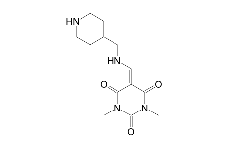 Pyrimidine-2,4,6-trione, hexahydro-1,3-dimethyl-5-(4-piperidylmethyl)aminomethylene-