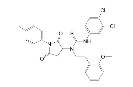 N'-(3,4-dichlorophenyl)-N-[2-(2-methoxyphenyl)ethyl]-N-[1-(4-methylphenyl)-2,5-dioxo-3-pyrrolidinyl]thiourea