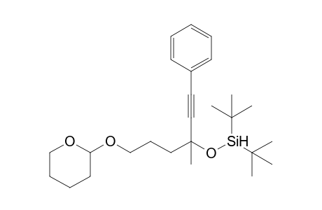 Di-tert-Butyl-{1-methyl-3-phenyl-1-[3-(tetrahydropyran-2-yloxy)propyl]prop-2-ynyloxy}silane