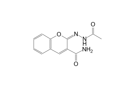 (2E)-2-(acetylhydrazono)-2H-chromene-3-carboxamide