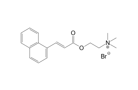 (2-hydroxyethyl)trimethylammonium bromide, trans-1-naphthaleneacrylate