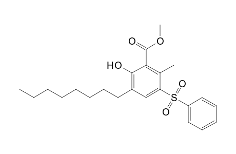 Methyl 3-octyl-2-hydroxy-6-methyl-5-(phenylsulfonyl)benzoate