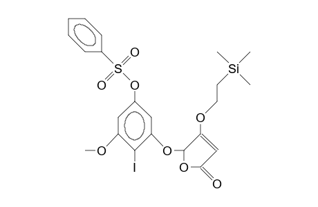 5-(5-Benzenesulfonyloxy-2-iodo-3-methoxy-phenoxy)-4-(2-trimethylsilyl-eth-1-oxy)-2(5H)-furanone