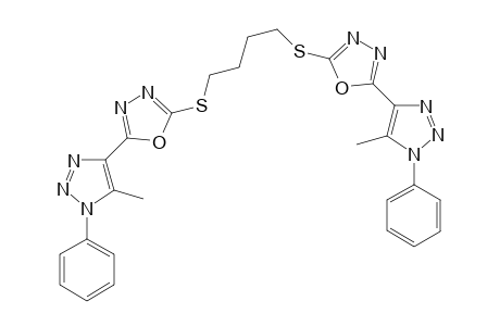 1,4-bis(5-(5-methyl-1-phenyl-1H-1,2,3-triazol-4-yl)-1,3,4-oxadiazol-2-ylthio)butane