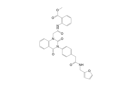 methyl 2-{[(3-(4-{2-[(2-furylmethyl)amino]-2-oxoethyl}phenyl)-2,4-dioxo-3,4-dihydro-1(2H)-quinazolinyl)acetyl]amino}benzoate