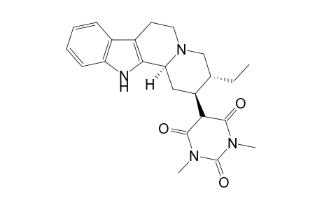 (2.beta.,3.alpha.,12b.alpha.)-2-(1,3-Dimethyl-2,4,6-trioxopyrimidin-5-yl)-3-ethyl-1,2,3,4,6,7,12,12b-octahydroindolo[2,3-a]quinolizine