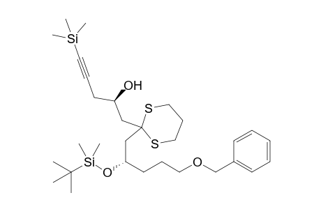 (2R)-1-[2-((2S)-5-(Benzyloxy)-2-{[tert-butyldimethylsilyl]oxy}pentyl)-1,3-dithian-2-yl]-5-(trimethylsilyl)pent-4-yn-2-ol