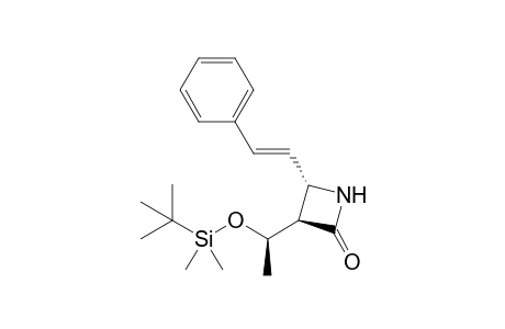 (1'R*,3R'*,4S*)-3-[1'-(tert-Butyldimethylsilyloxy)ethyl]-4-(2'-phenylethenyl)azetidin-2-one