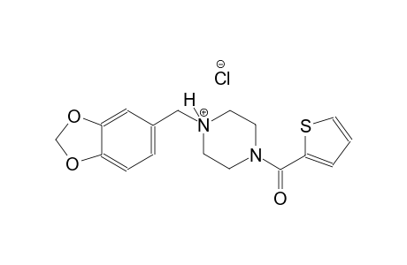 1-(1,3-benzodioxol-5-ylmethyl)-4-(2-thienylcarbonyl)piperazin-1-ium chloride