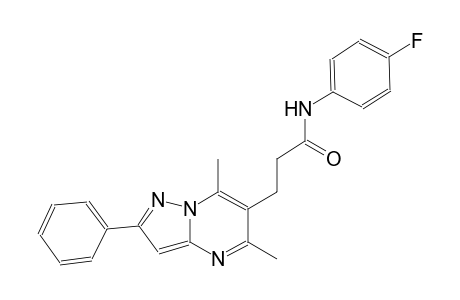 pyrazolo[1,5-a]pyrimidine-6-propanamide, N-(4-fluorophenyl)-5,7-dimethyl-2-phenyl-