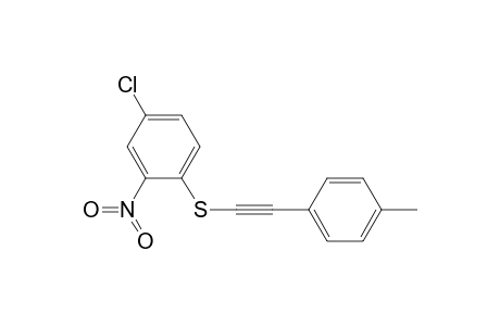 Benzene, 4-chloro-1-[[(4-methylphenyl)ethynyl]thio]-2-nitro-