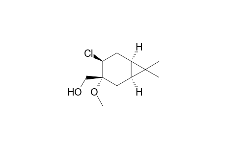 3.alpha.-Methoxy-4.beta.-chloro-10-hydroxy (cis)-carane