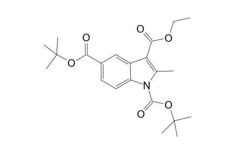 t-Butyl(1) ethyl(3) 5-t-butoxycarbonyl-2-methylindole-1,3-dicarboxylate