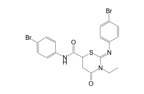 (2Z)-N-(4-bromophenyl)-2-[(4-bromophenyl)imino]-3-ethyl-4-oxotetrahydro-2H-1,3-thiazine-6-carboxamide