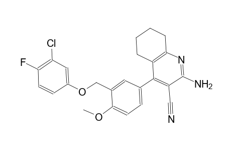 2-amino-4-{3-[(3-chloro-4-fluorophenoxy)methyl]-4-methoxyphenyl}-5,6,7,8-tetrahydro-3-quinolinecarbonitrile