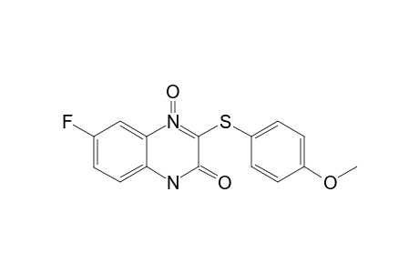6-Fluoro-3-[(4-methoxyphenyl)sulfanyl]quinoxalin-2(1H)-one 4-Oxide