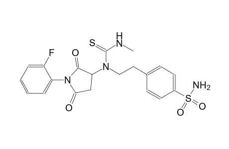 4-(2-{[1-(2-fluorophenyl)-2,5-dioxo-3-pyrrolidinyl][(methylamino)carbothioyl]amino}ethyl)benzenesulfonamide