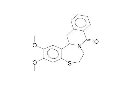 (+/-)-2,3-DIMETHOXY-6,7,14,14A-TETRAHYDRO-9H-ISOQUINOLINO[2,3-C]-[1,4]BENZOTHIAZEPIN-9-ONE