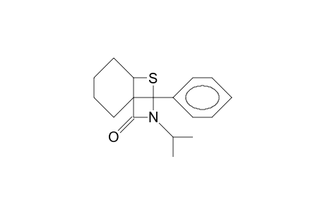 3-Isopropyl-4-phenyl-5-thia-3-aza-bicyclo(4.4.0.0/1,4/)decan-2-one