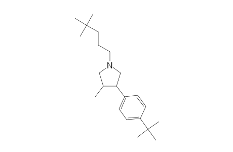 Pyrrolidine, 3-[4-(1,1-dimethylethyl)phenyl]-1-(4,4-dimethylpentyl)-4-methyl-