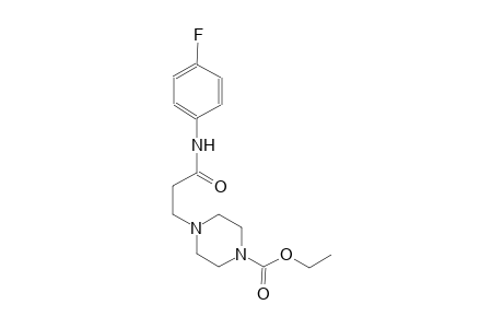 1-piperazinecarboxylic acid, 4-[3-[(4-fluorophenyl)amino]-3-oxopropyl]-, ethyl ester