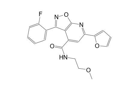 isoxazolo[5,4-b]pyridine-4-carboxamide, 3-(2-fluorophenyl)-6-(2-furanyl)-N-(2-methoxyethyl)-