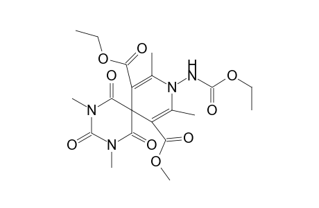 Ethyl methyl 9-[(ethoxycarbonyl)amino]-2,4,8,10-tetramethyl-1,3,5-trioxo-2,4,9-triazaspiro[5.5]undeca-7,10-diene-7,11-dicarboxylate