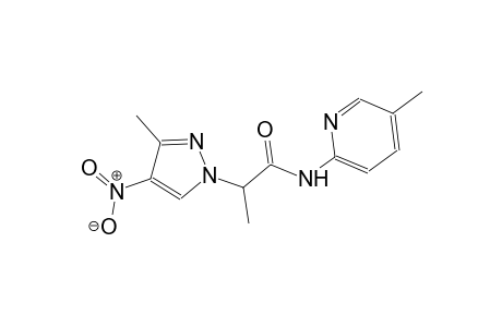 2-(3-methyl-4-nitro-1H-pyrazol-1-yl)-N-(5-methyl-2-pyridinyl)propanamide