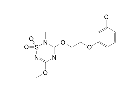 2H-1,2,4,6-Thiatriazine, 3-[2-(3-chlorophenoxy)ethoxy]-5-methoxy-2-methyl-, 1,1-dioxide