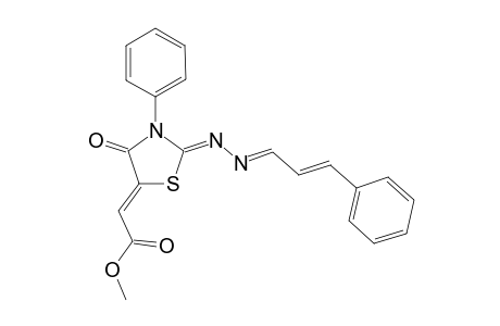 (Z)-Methyl 2-((Z)-4-oxo-3-phenyl-2-{(E)-[(E)-3-phenyl-allylidene]hydrazono}thiazolidin-5-ylidene)acetate