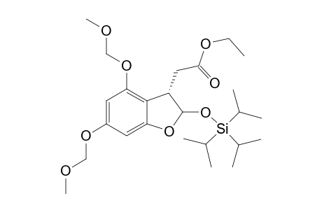 Ethyl 2,3-dihydro-4,6-bis(methoxymethoxy)-2-tris[(1-methylethyl)silyloxy]-benzofuran-3-acetate