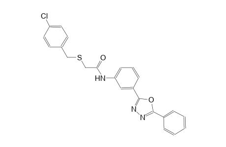 2-[(4-chlorobenzyl)sulfanyl]-N-[3-(5-phenyl-1,3,4-oxadiazol-2-yl)phenyl]acetamide