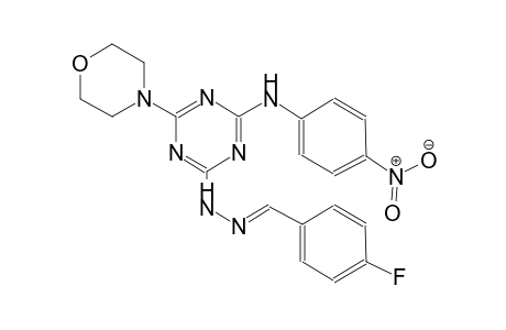 benzaldehyde, 4-fluoro-, [4-(4-morpholinyl)-6-[(4-nitrophenyl)amino]-1,3,5-triazin-2-yl]hydrazone