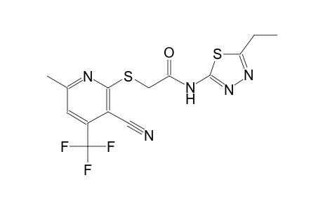 acetamide, 2-[[3-cyano-6-methyl-4-(trifluoromethyl)-2-pyridinyl]thio]-N-(5-ethyl-1,3,4-thiadiazol-2-yl)-