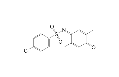 4-chloro-N-[(1Z)-2,5-dimethyl-4-oxo-2,5-cyclohexadien-1-ylidene]benzenesulfonamide