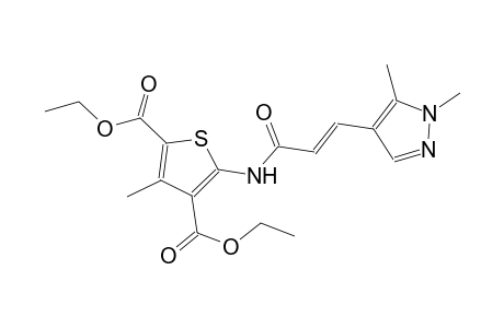 diethyl 5-{[(2E)-3-(1,5-dimethyl-1H-pyrazol-4-yl)-2-propenoyl]amino}-3-methyl-2,4-thiophenedicarboxylate