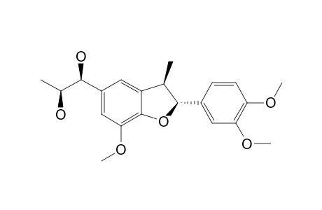 O-METHYL-LICARINEDIOL-B;(2S,3S,1'R,2'R)-2,3-DIHYDRO-5-(1',2'-DIHYDROXYPROPYL)-2-(3,4-DIMETHOXYPHENYL)-7-METHOXY-3-METHYLBENZOFURAN