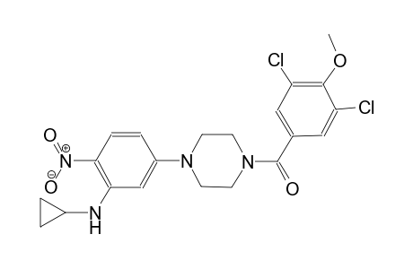 N-cyclopropyl-5-[4-(3,5-dichloro-4-methoxybenzoyl)-1-piperazinyl]-2-nitroaniline