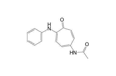 N-(4-anilino-5-oxo-1,3,6-cycloheptatrien-1-yl)acetamide