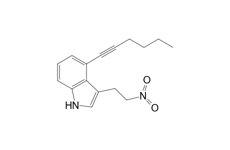 3-(2'-Nitroethyl)-4-[1'-hexyn-1'-yl]indole