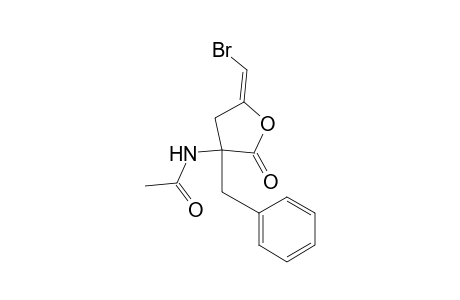 3-(Acetylamino)-3-benzyl-5(E)-(bromomethylidene)-tetrahydro-2-furnanone
